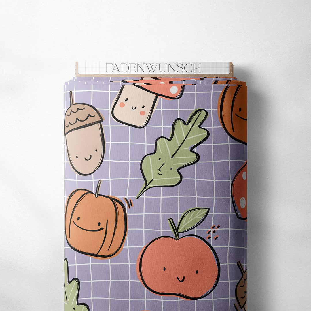 French Terry "Herbst Parts - Flieder" fadenwunsch 