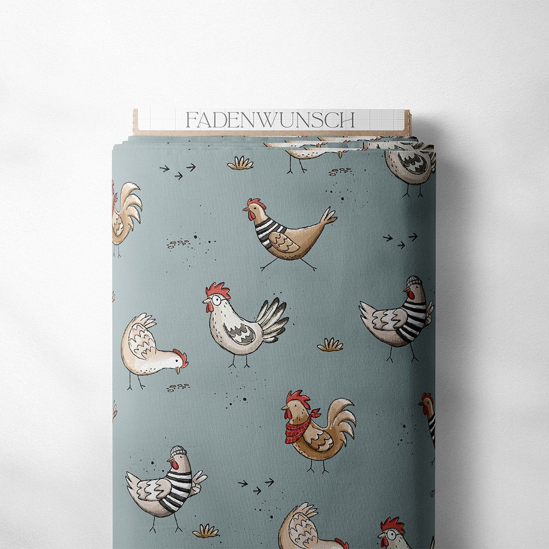 Vorbestellung | "Hühner Cool - Mintgrau" fadenwunsch 