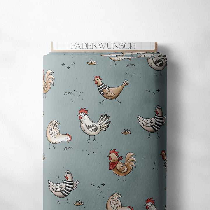 Vorbestellung | "Hühner Cool - Mintgrau" fadenwunsch 