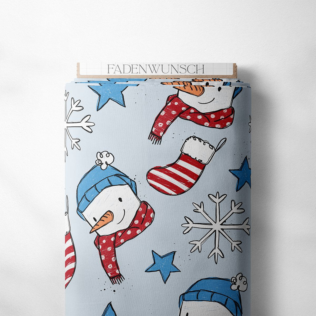 French Terry "Snow Scratch - Hellblau" fadenwunsch 
