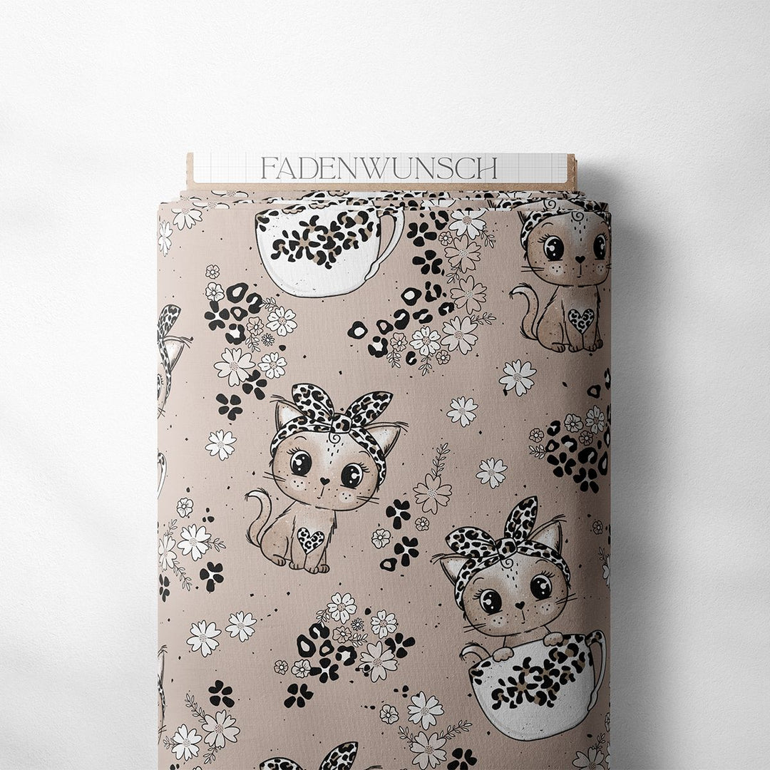 Vorbestellung | "Tassenkitty - Leo Dunkelbeige" fadenwunsch 
