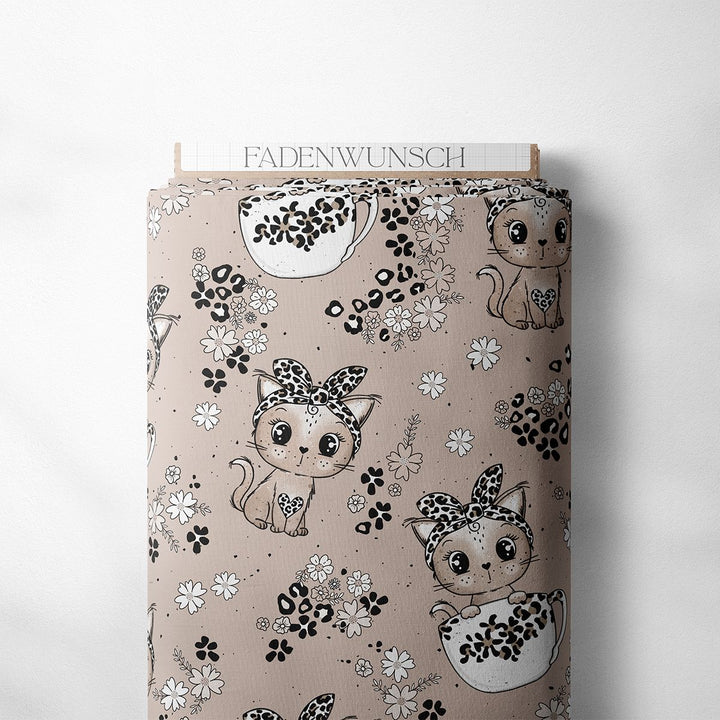 Vorbestellung | "Tassenkitty - Leo Dunkelbeige" fadenwunsch 