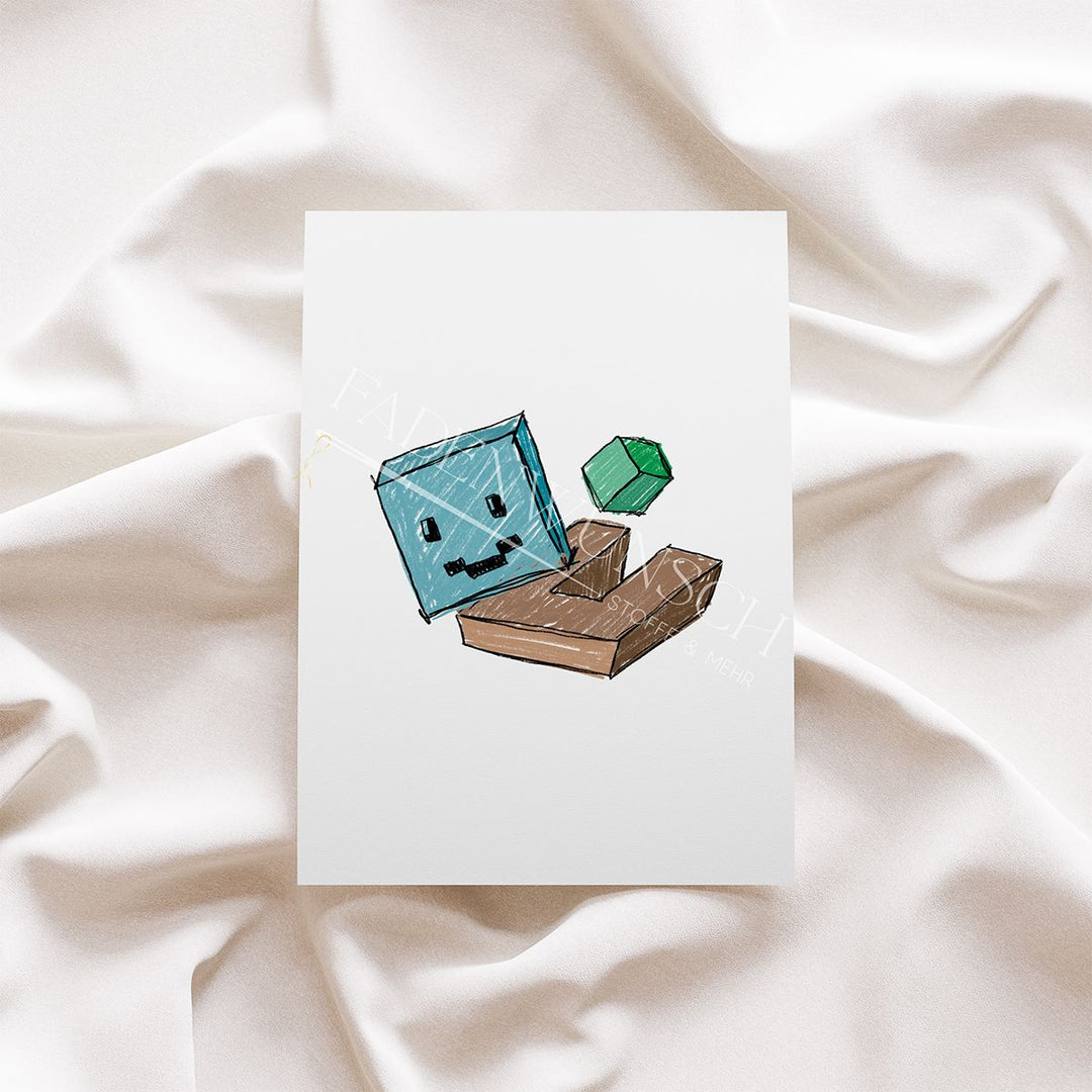 Vorbestellung | Bügelbild "Block Scratch" fadenwunsch 