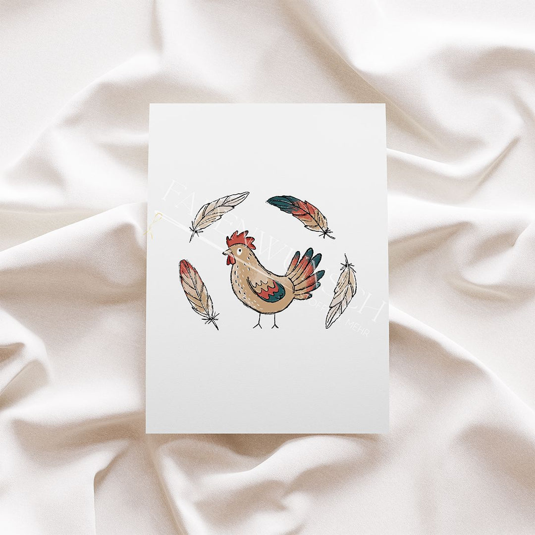 Vorbestellung | Bügelbild "Hühnertag 1" fadenwunsch 