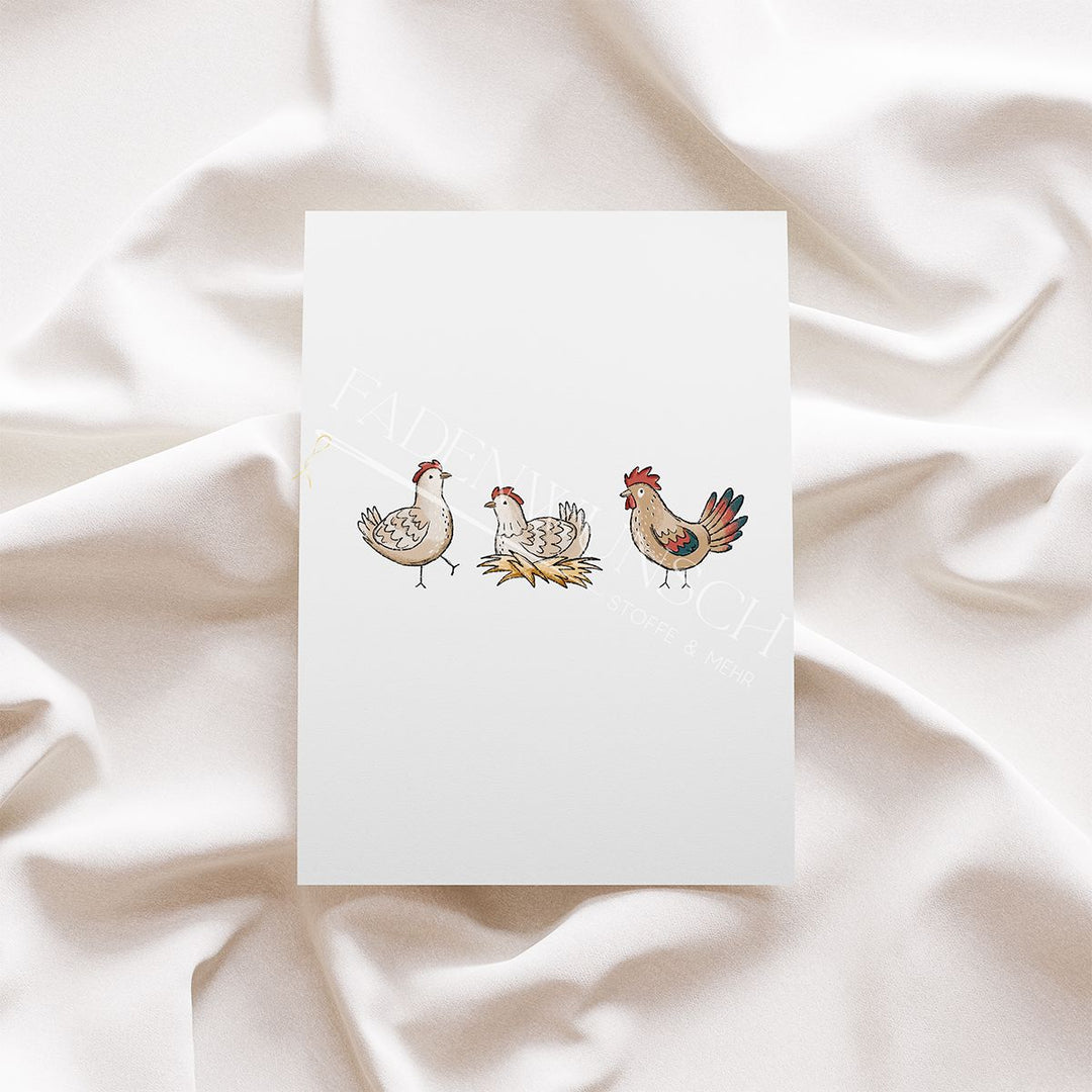 Vorbestellung | Bügelbild "Hühnertag 2" fadenwunsch 