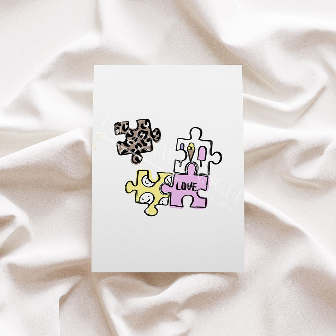 Vorbestellung | Bügelbild "Puzzle Leben - Leo" fadenwunsch 