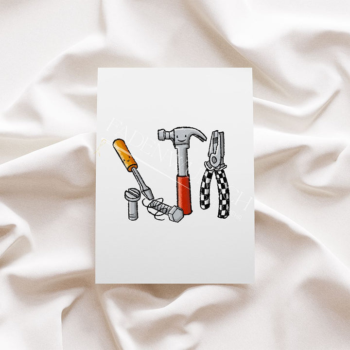 Vorbestellung | Bügelbild "Work Tools" fadenwunsch 