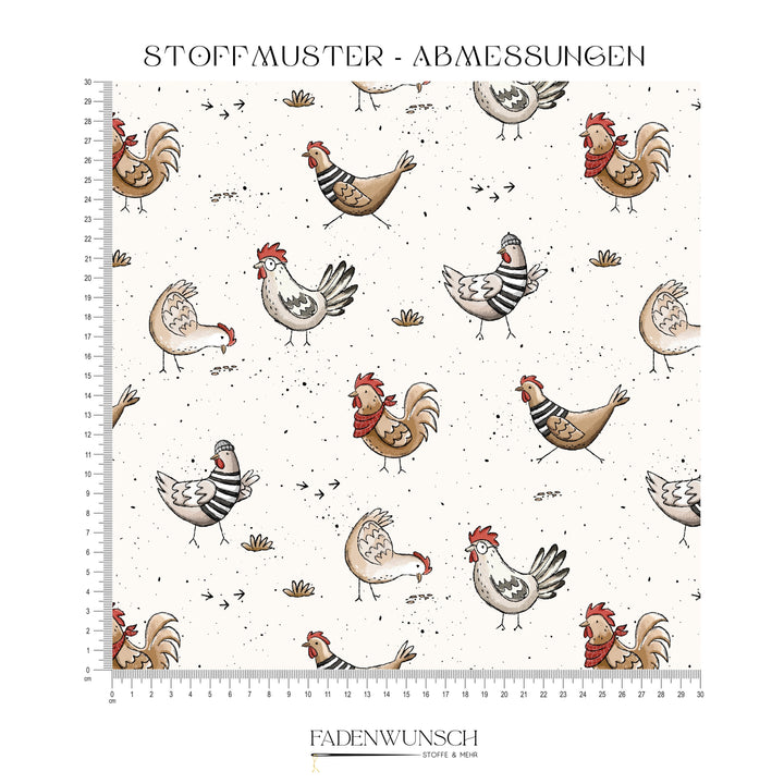 Vorbestellung | "Hühner Cool - Hellbeige" fadenwunsch 