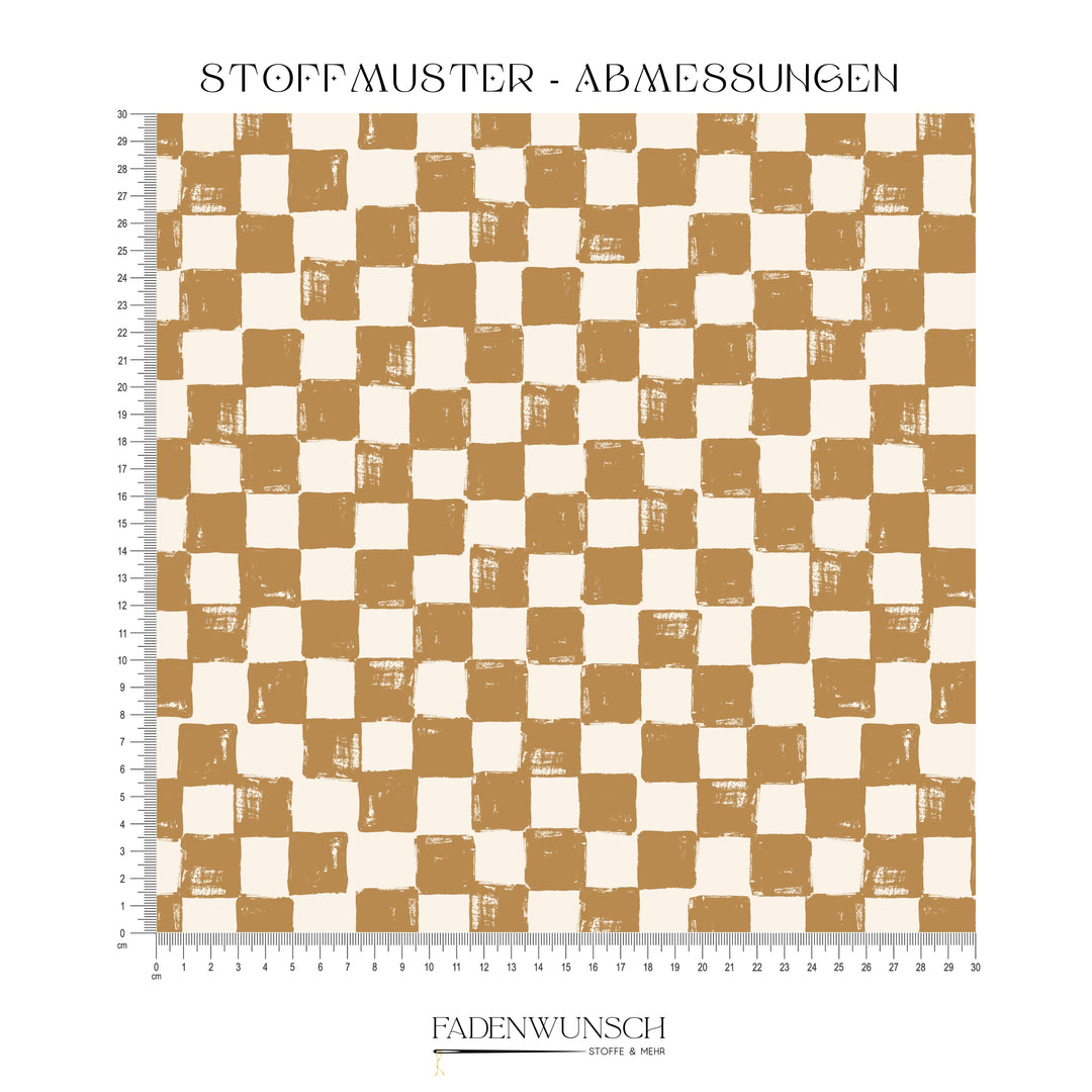Vorbestellung | "Schachbrettmuster Beige Gold" fadenwunsch 