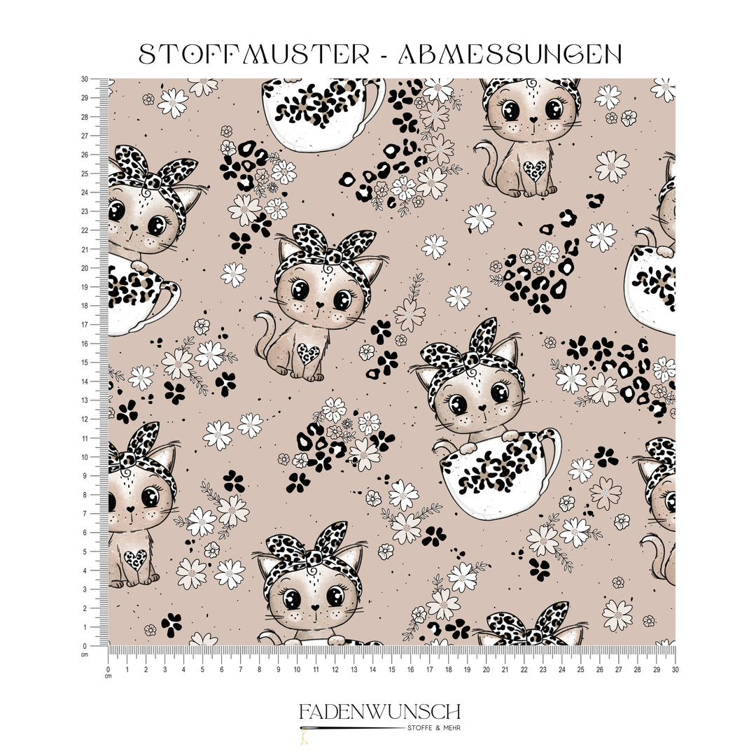 Vorbestellung | "Tassenkitty - Leo Dunkelbeige" fadenwunsch 