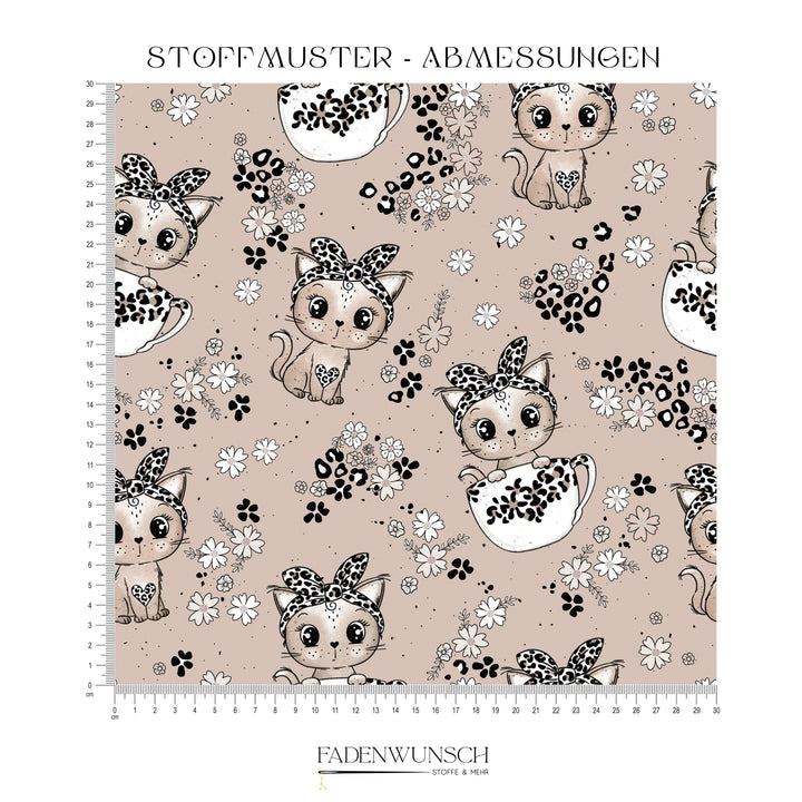 Vorbestellung | "Tassenkitty - Leo Dunkelbeige" fadenwunsch 