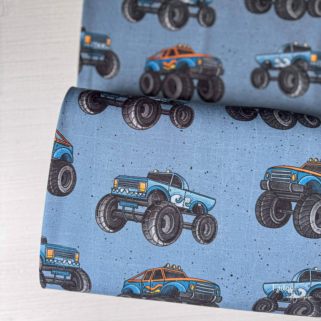 Jersey Monstertrucks Jeansblau fadenwunsch 