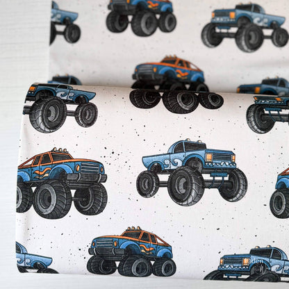 French Terry Monstertrucks Hellbeige fadenwunsch 