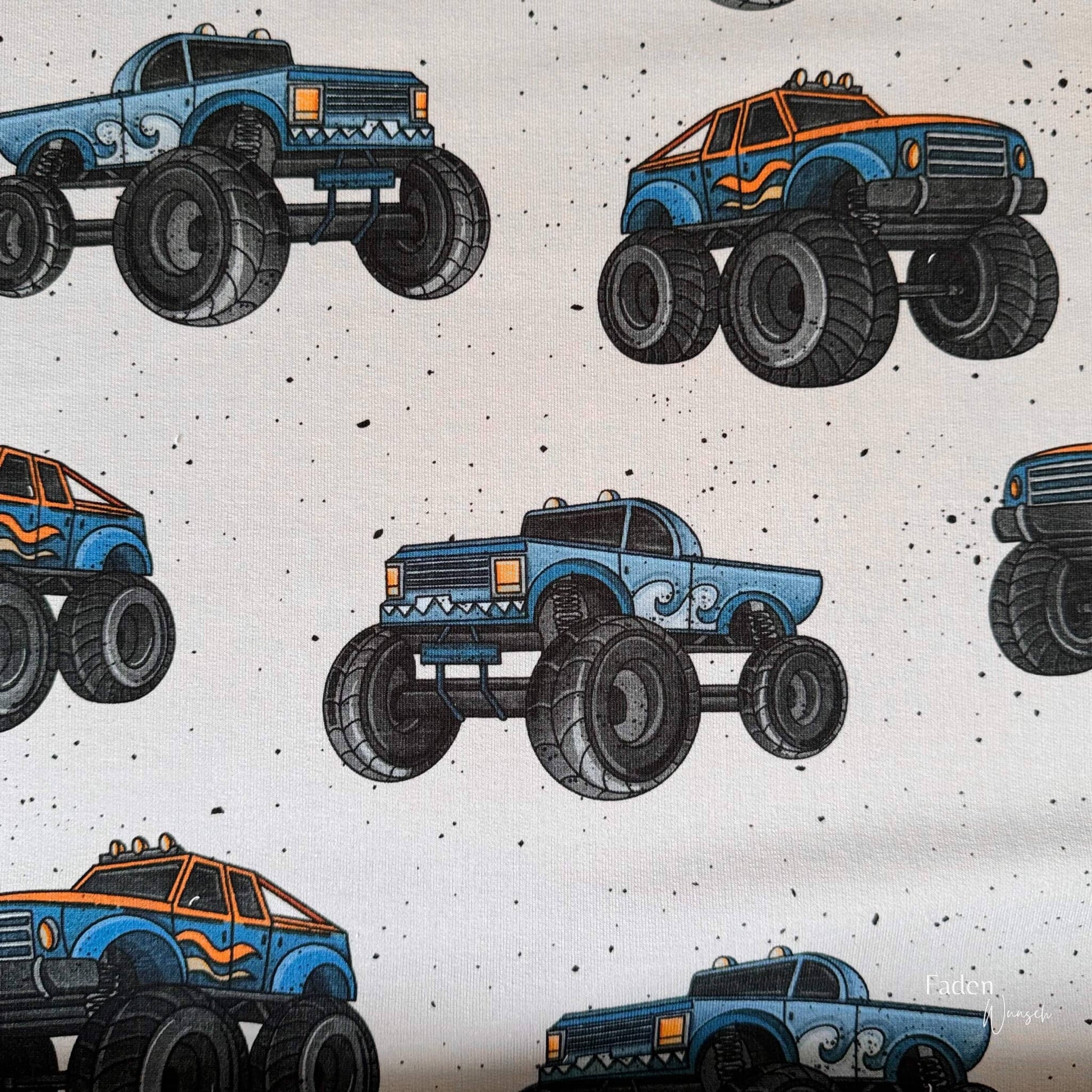 French Terry Monstertrucks Hellbeige fadenwunsch 