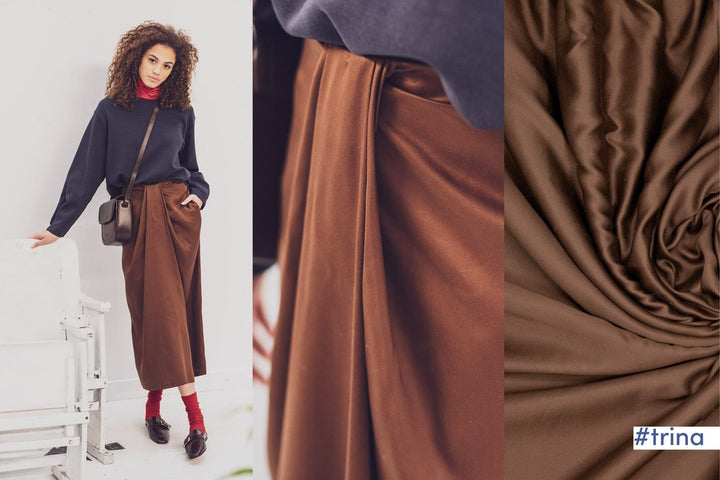 Lyocell Satin Brown | Fibre Mood Fabrics 37 Fibre Mood 