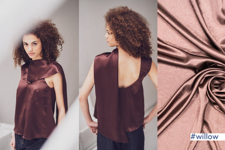 Acetat Satin Dark Brown | Fibre Mood Fabrics 37 Fibre Mood 