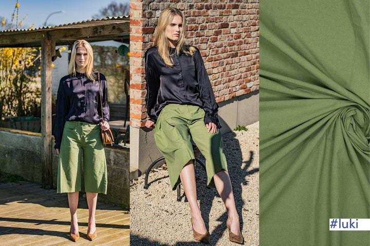 Popeline Stone Washed Wiesengrün | Fibre Mood Fabrics 38 Fibre Mood 