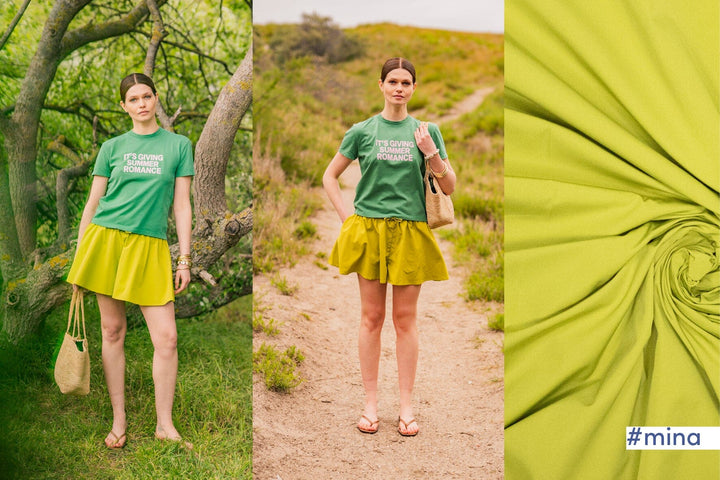 Lime Twist – Water Resistant Trenchstoff Grün | Fibre Mood 39 Fibre Mood 