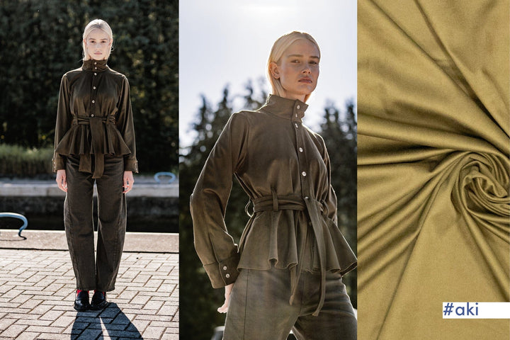 Samtpfad – Veloursleder-Imitat in Khaki | Fibre Mood Special 5 Fibre Mood 