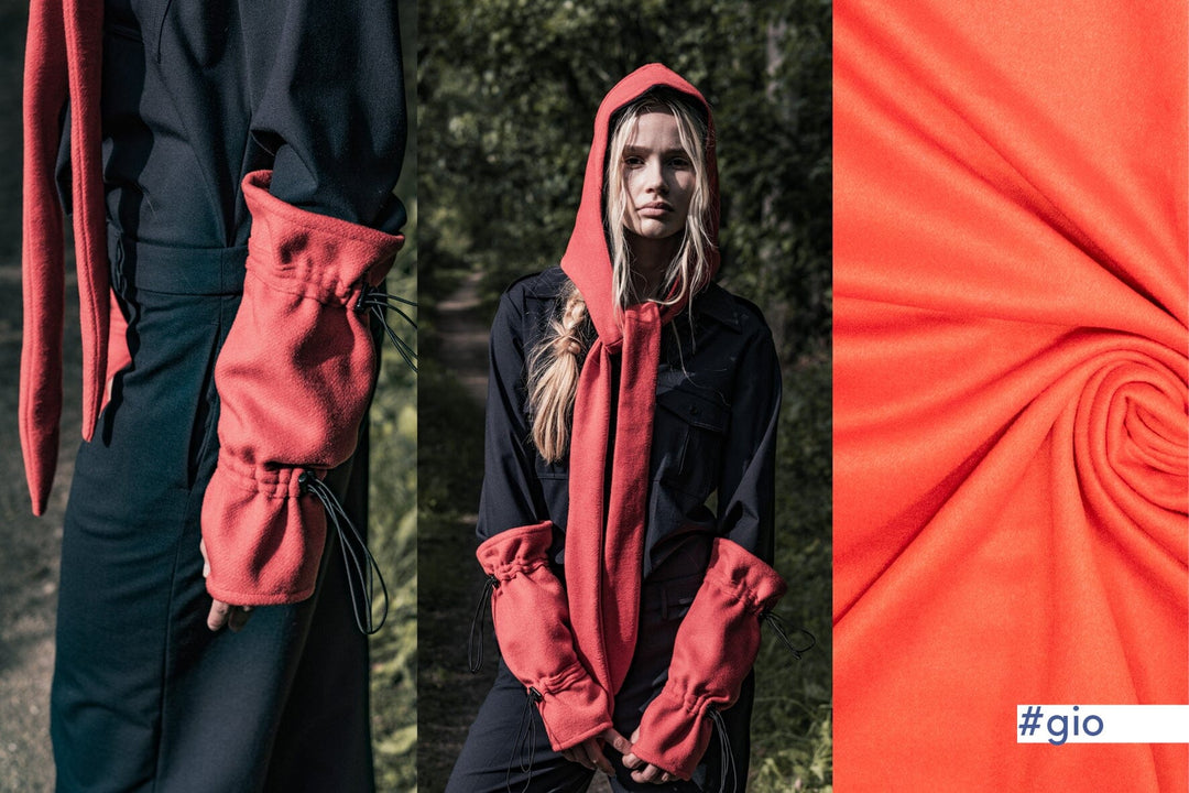 Korallkick – Woll-Mantelstoff in Korallrot | Fibre Mood Special 5 Fibre Mood 