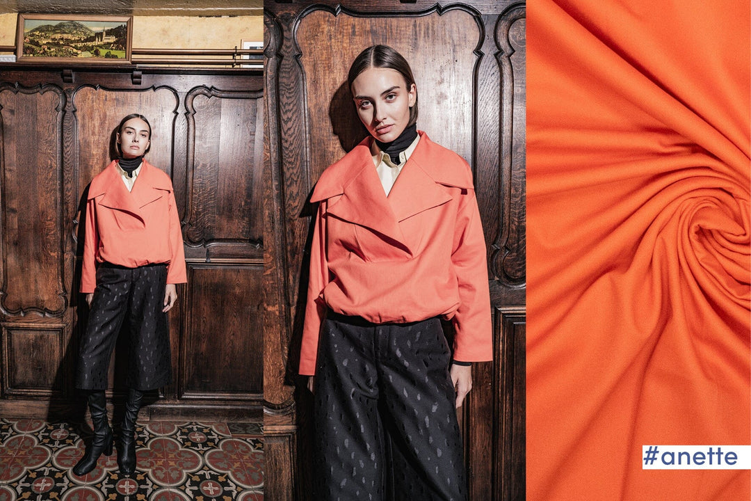 Korallenkuss – Baumwoll-Twill in Korallorange | Fibre Mood Special 5 Fibre Mood 