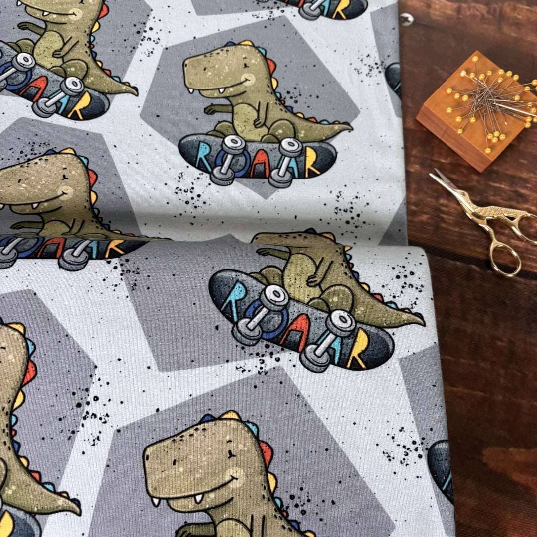 French Terry "Rex der Dino-Skater" fadenwunsch 