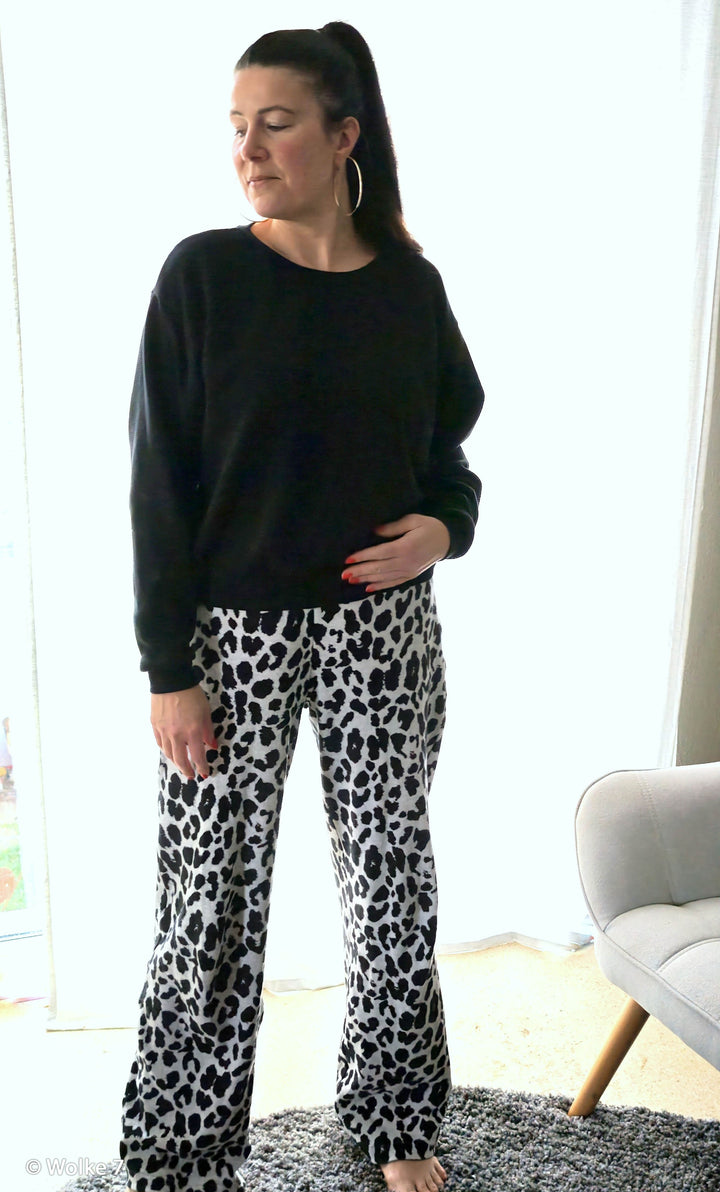 Jacquard-Jersey Emily | „Leo“ – Lavenda/Petunia