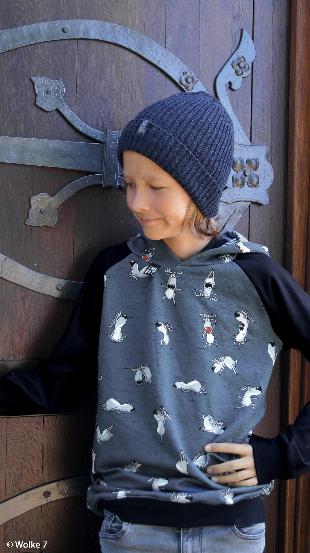 "Rentier Bande French Terry - von Thorsten Berger aus der Winter Moods Kollektion" fadenwunsch 