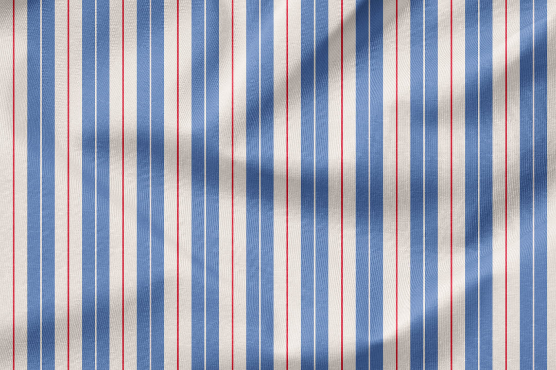 Vorbestellung | "Stripes Blue Red Ivory" fadenwunsch 