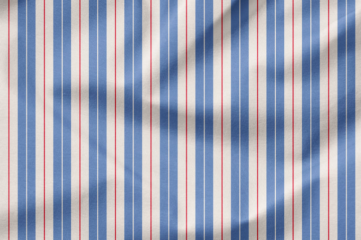 Vorbestellung | "Stripes Blue Red Ivory" fadenwunsch 