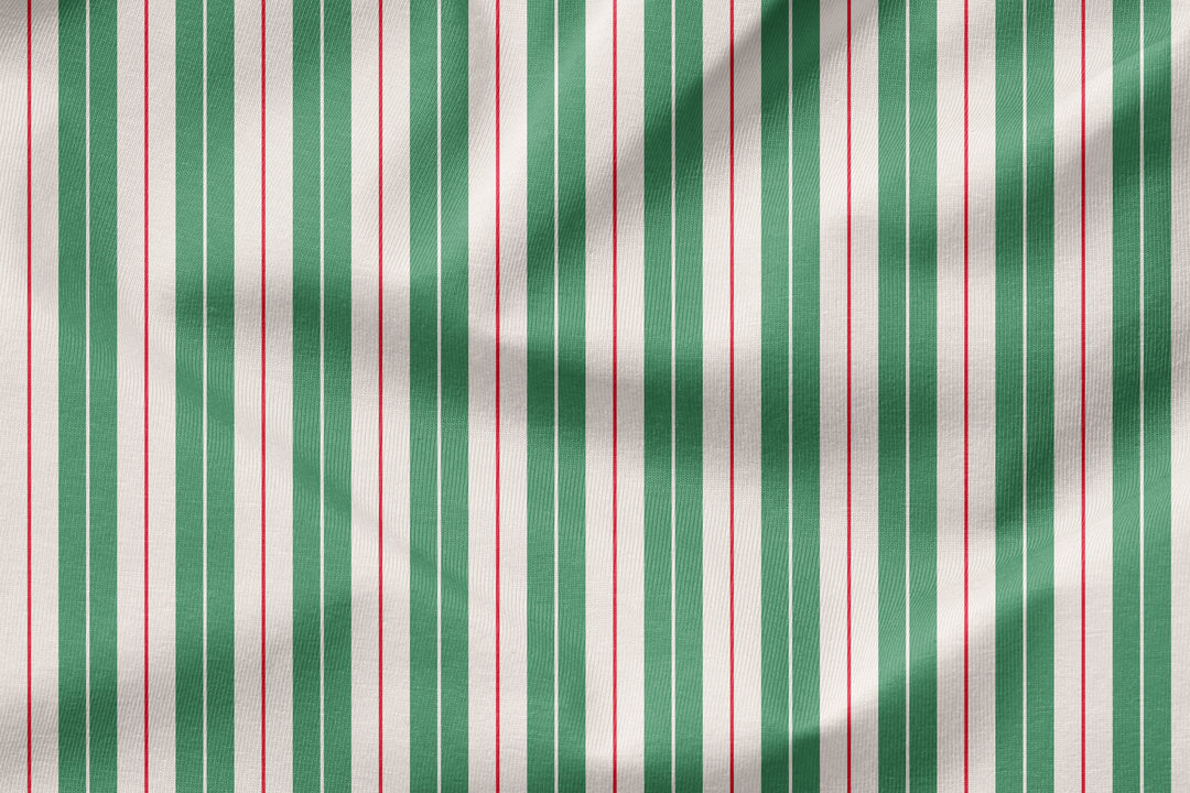 Vorbestellung | "Stripes Green Red Ivory" fadenwunsch 