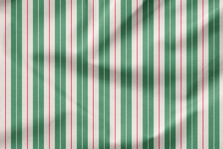 Vorbestellung | "Stripes Green Red Ivory" fadenwunsch 