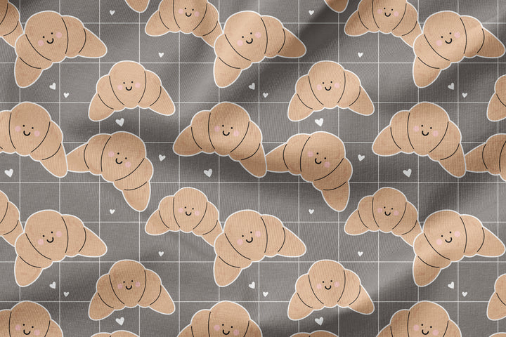 Vorbestellung | "Smiley Croissant Dunkelgrau" fadenwunsch 