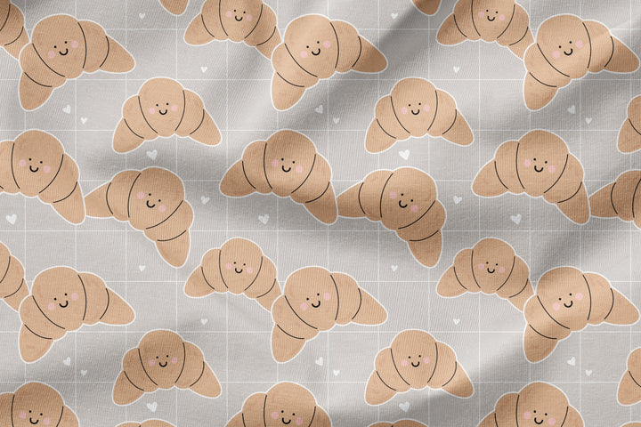 Vorbestellung | "Smiley Croissant Hellgrau" fadenwunsch 