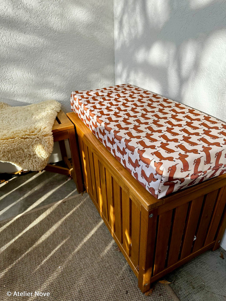 Oxfordgewebe wasserabweisend - Dackel Beige | Cherry Picking Fadenwunsch 