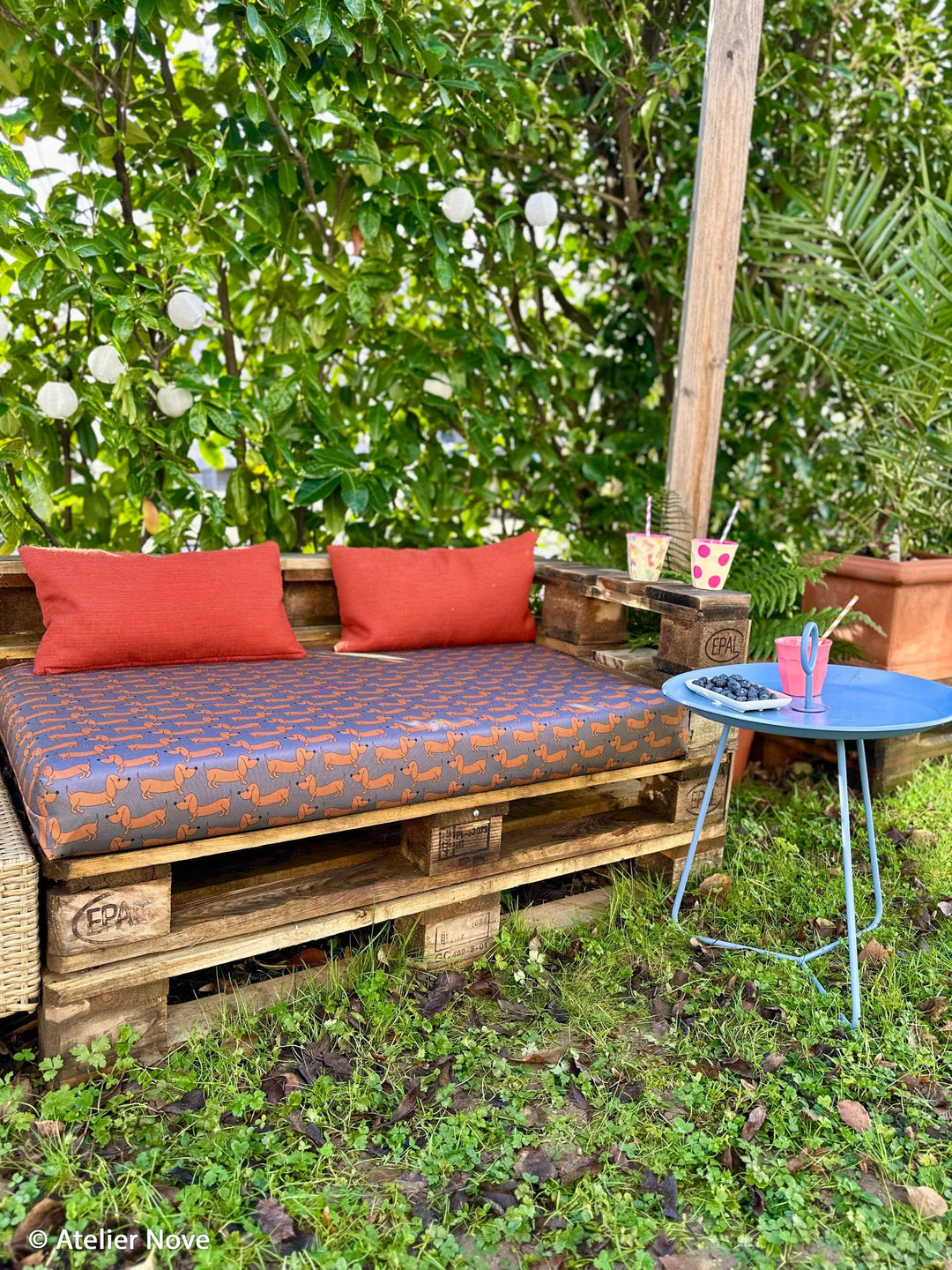 Oxfordgewebe wasserabweisend - Dackel Taupe | Cherry Picking Fadenwunsch 