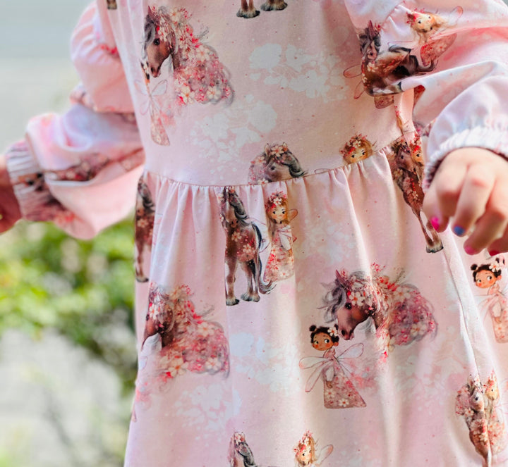 Bio Jersey "Blumenfee mit Pferd" fadenwunsch 