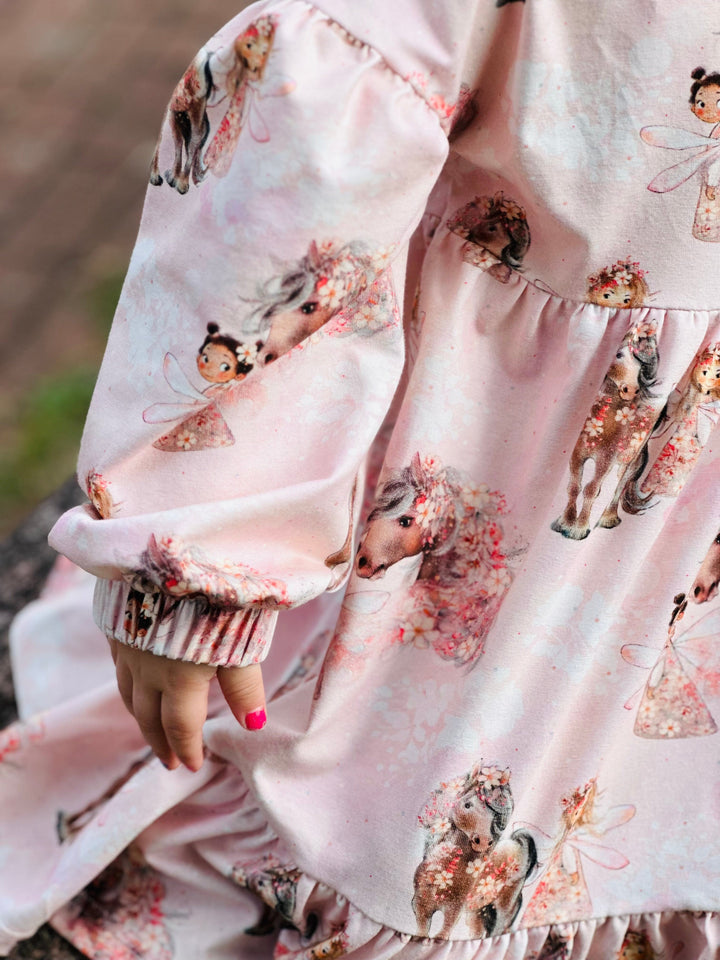 Bio Jersey "Blumenfee mit Pferd" fadenwunsch 