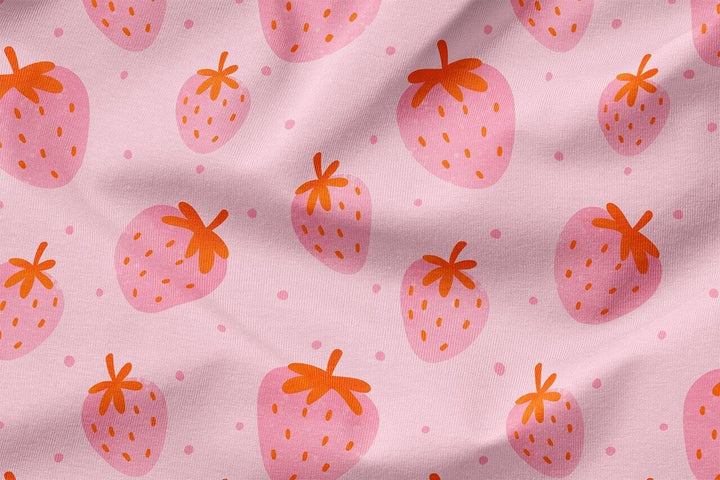 Vorbestellung | „Fruchtverliebt - Erdbeerliebe auf Rosa" fadenwunsch 
