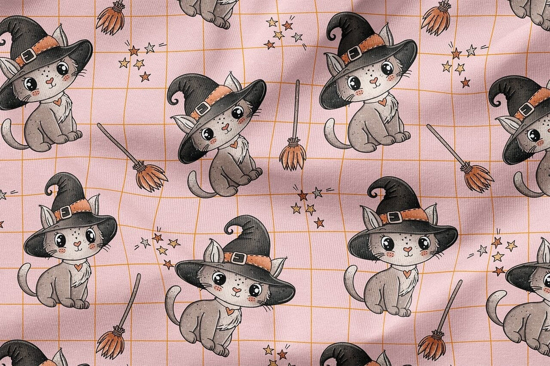Vorbestellung | "Magic Kitty - Orange" | Halloween Stoffe 2025 fadenwunsch 