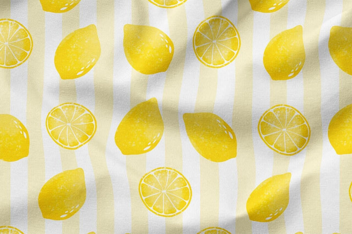 Vorbestellung | „Fruchtverliebt - Zitronenzeit gelbe Streifen Pur" fadenwunsch 