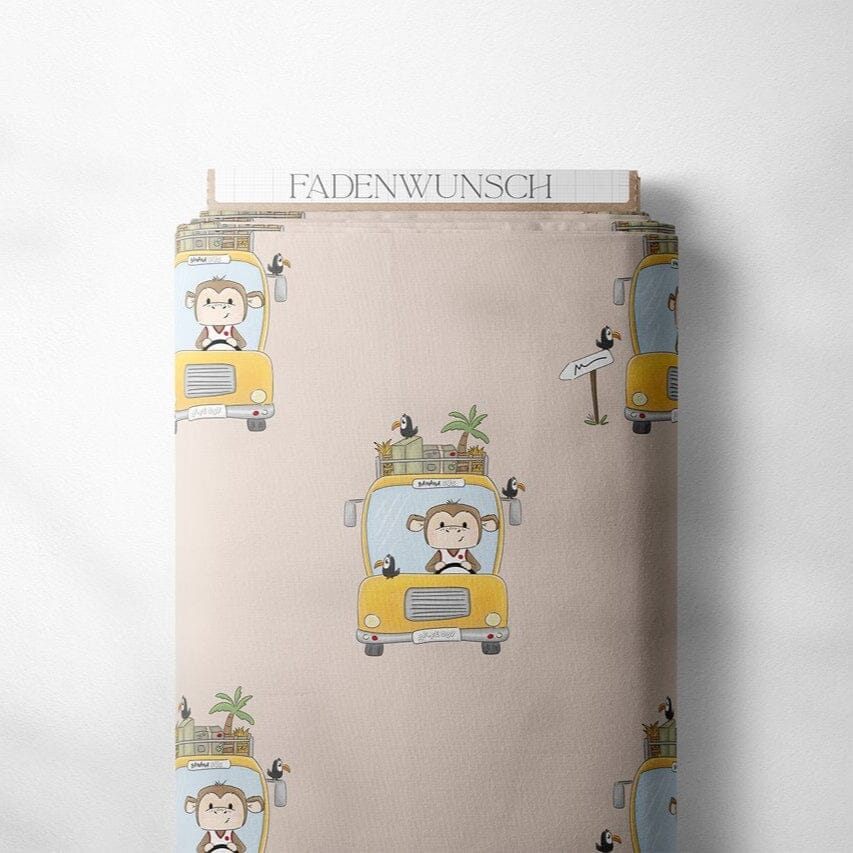 Jersey "Affe - Banana Bus - Allover" fadenwunsch 