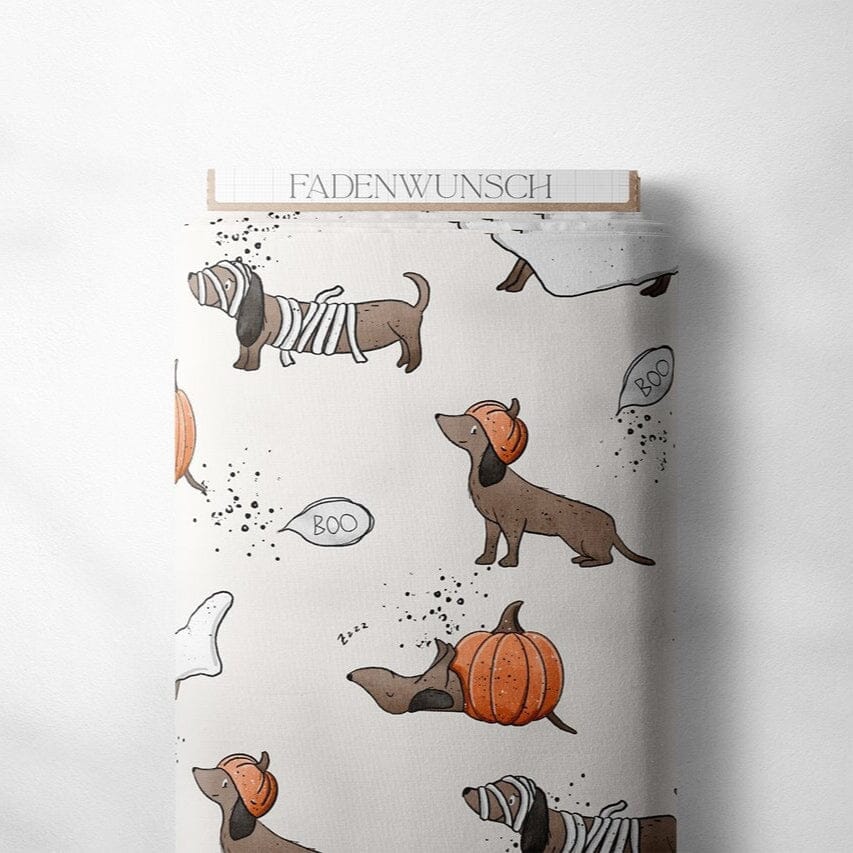 "Dackel Spuk" | Halloween Stoffe 2025 fadenwunsch 
