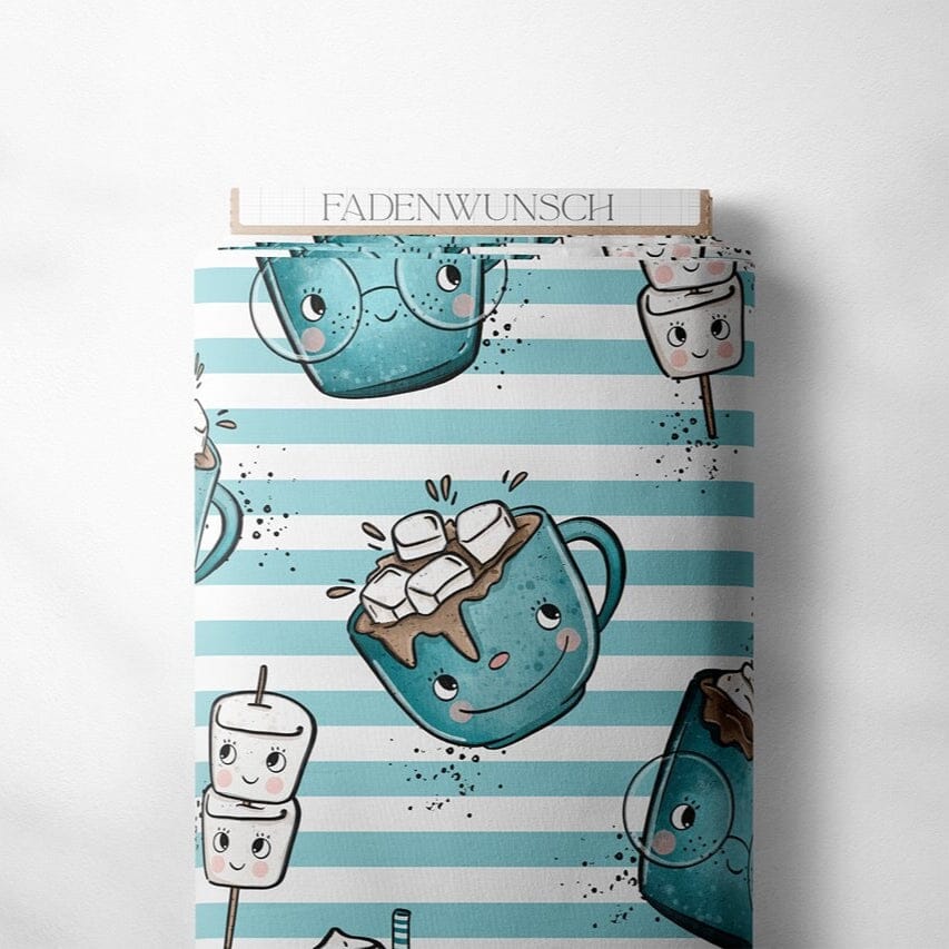 French Terry „Kakao Tag - Cool Mint" fadenwunsch 