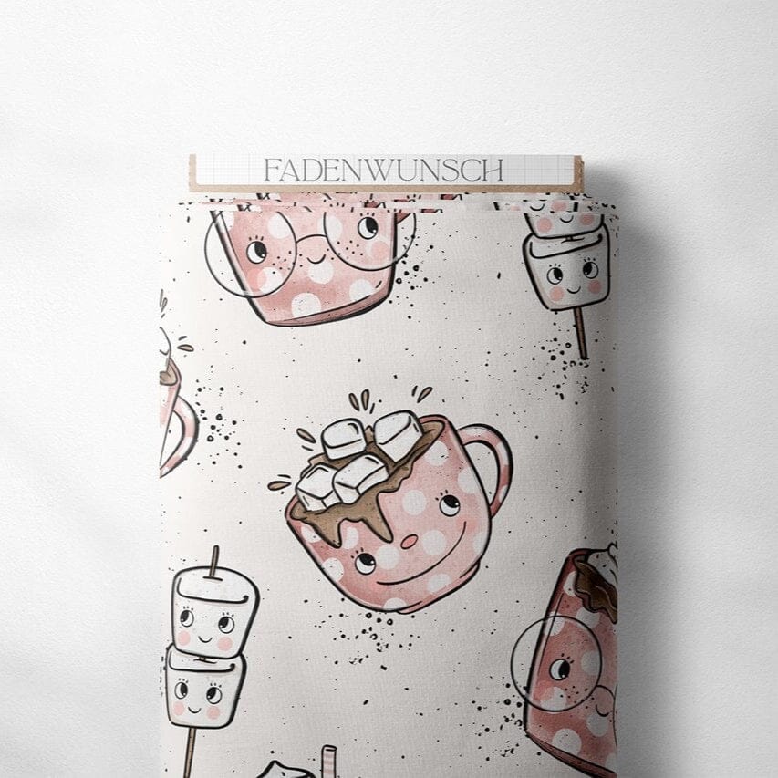 French Terry „Kakao Tag - Sweet Cream" fadenwunsch 