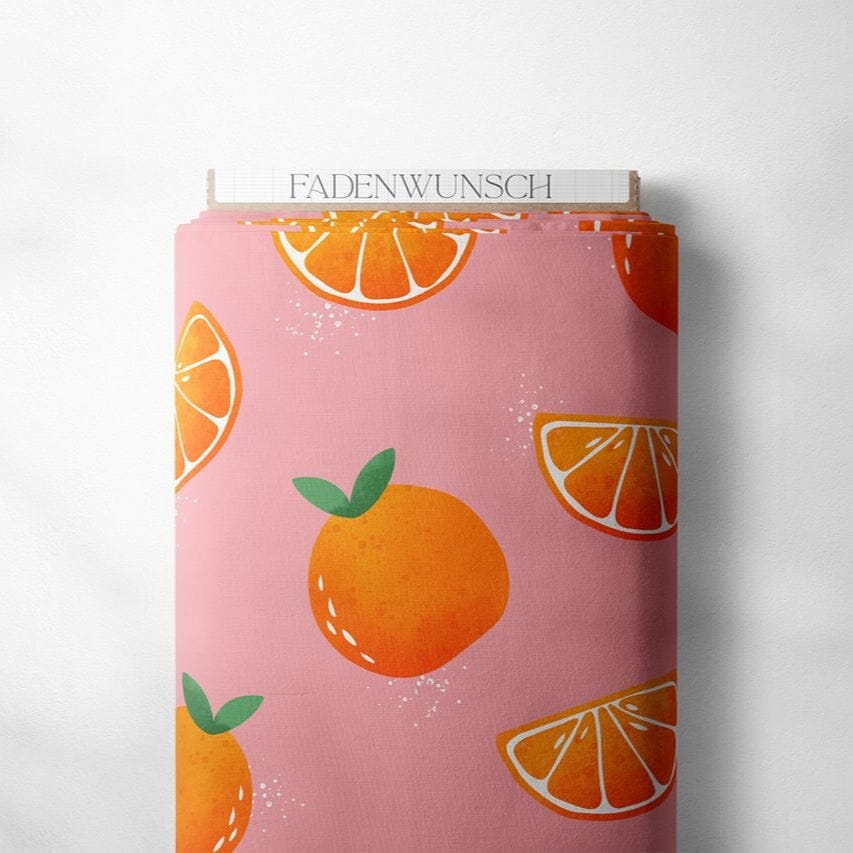 Jersey „Fruchtverliebt - Orangenglück Rosa Plus" fadenwunsch 