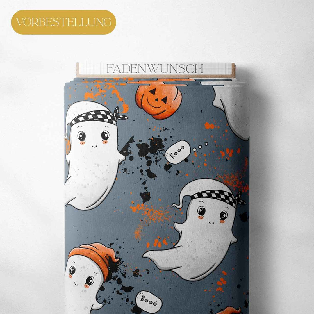 Vorbestellung | "Gespenst - Spooky Fun - Blau" | Halloween Stoffe 2025 fadenwunsch 