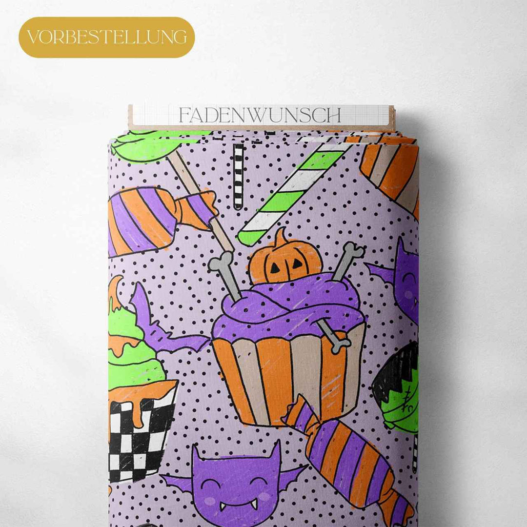 Vorbestellung | "Halloween-Sweets - Flieder" | Halloween Stoffe 2025 fadenwunsch 