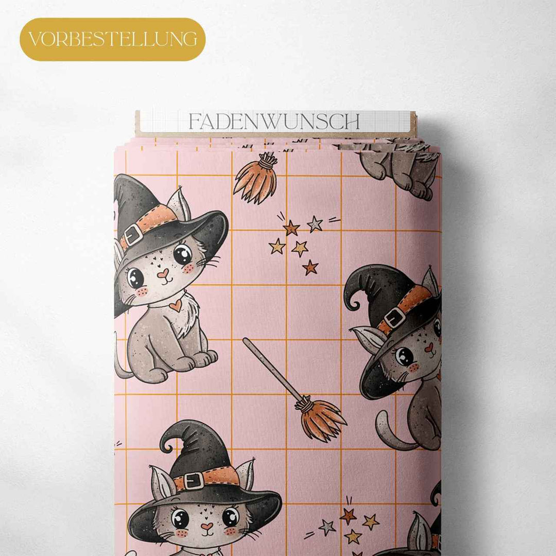 Vorbestellung | "Magic Kitty - Orange" | Halloween Stoffe 2025 fadenwunsch 