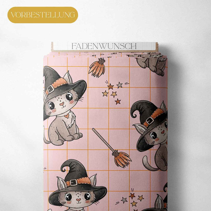 Vorbestellung | "Magic Kitty - Orange" | Halloween Stoffe 2025 fadenwunsch 